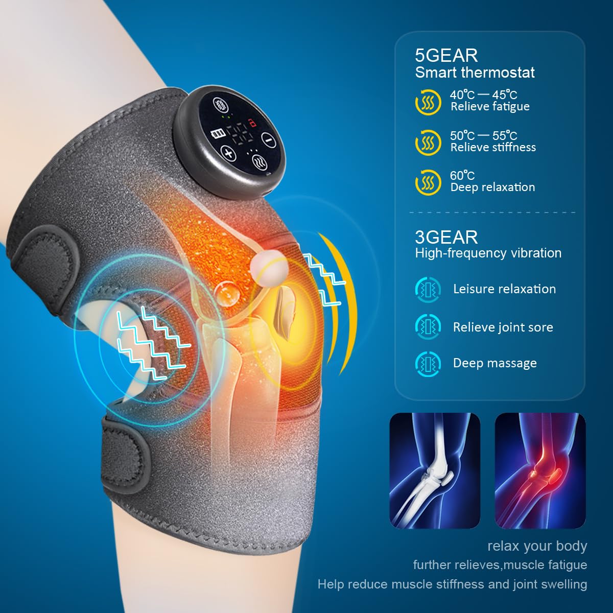 Rechargeable Heated Knee Shoulder Massager