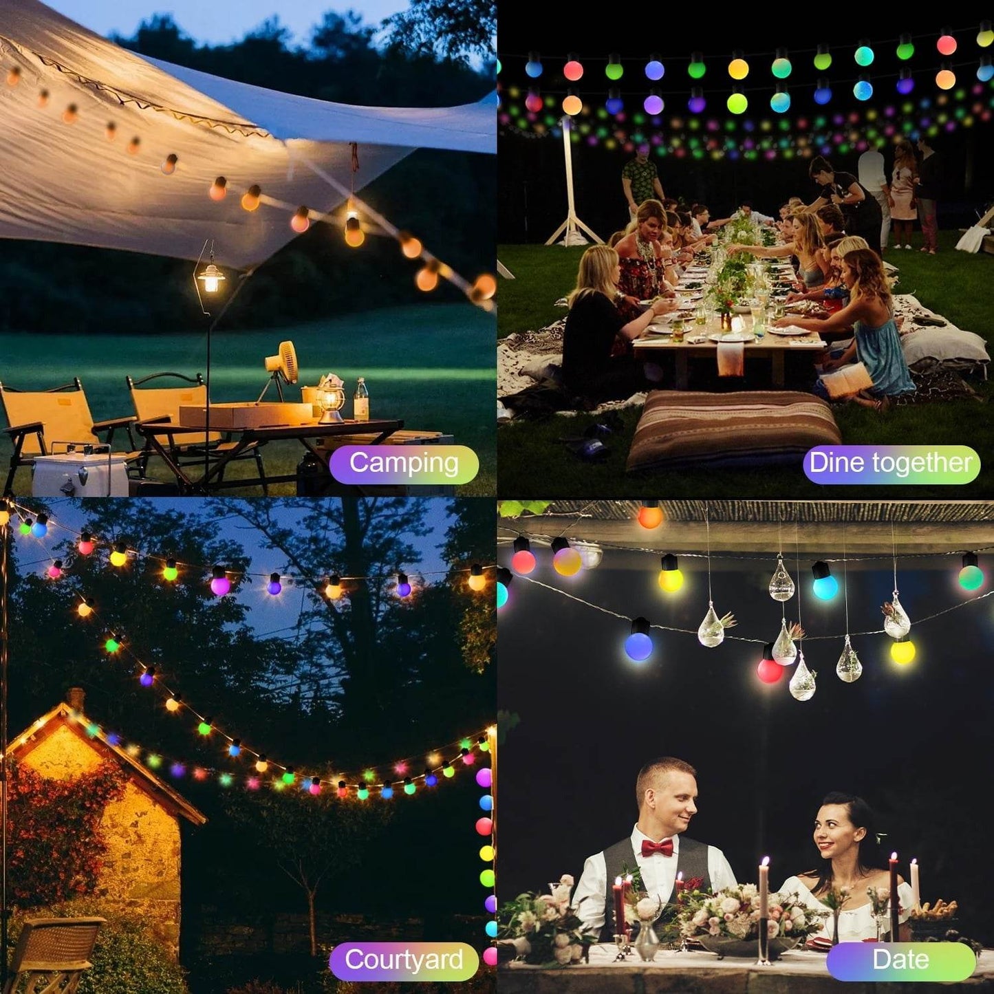 Smart RGB Outdoor String Lights (5m) - DMC Wholesale