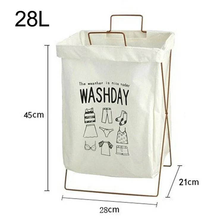 Cotton Linen Dirty Clothes Hamper Washing Basket