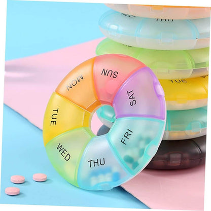 Cute Round 7 Day Week Organiser Pill Holder - DMC Wholesale