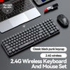 Wireless Home Office Keyboard Mouse Set (Black) - Alt View