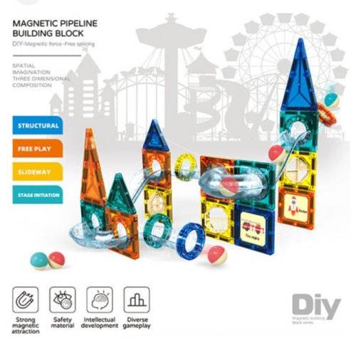 LED Magnetic Building Blocks (73 pcs) - DMC Wholesale