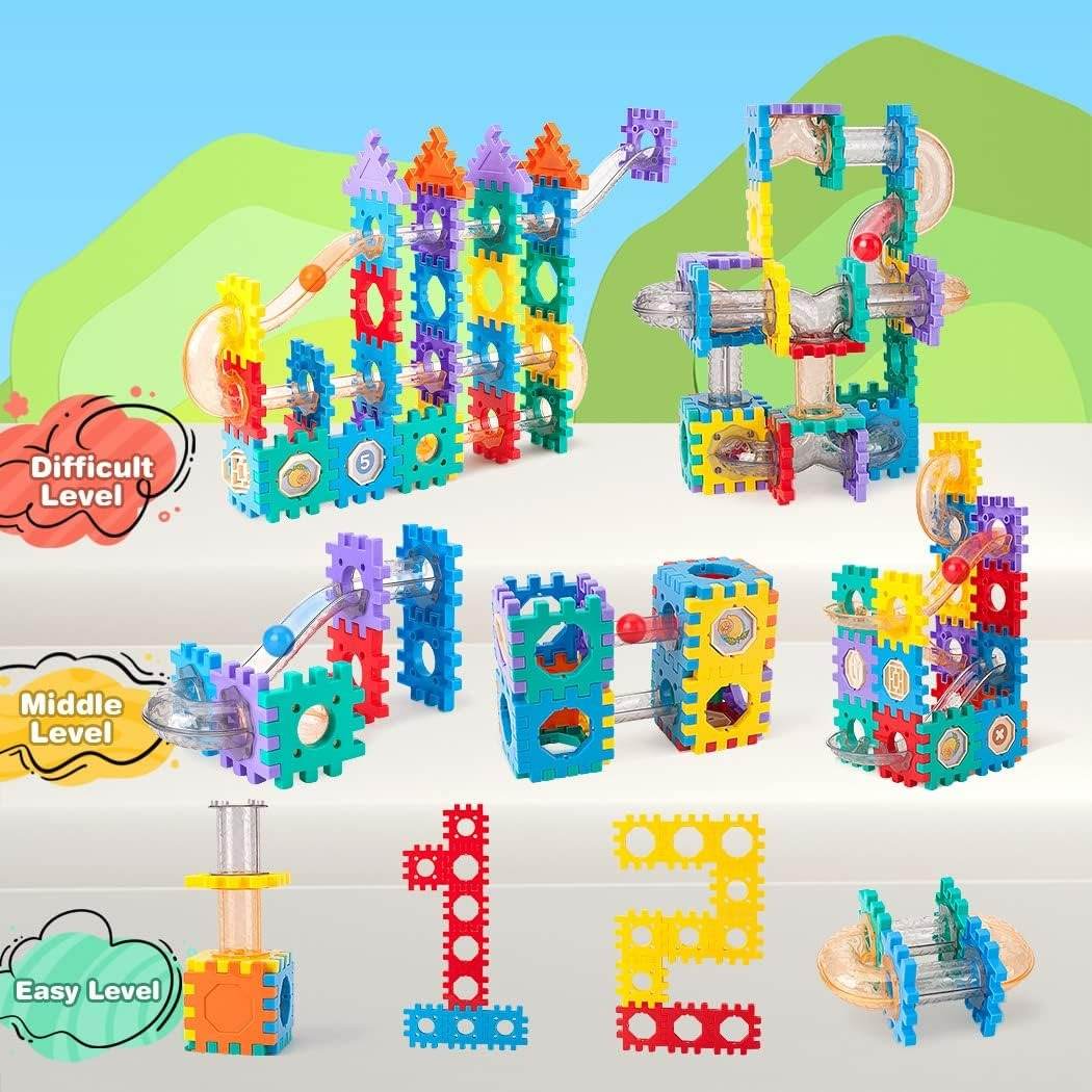 Marble Run Race Track Building Blocks (128pcs) - DMC Wholesale