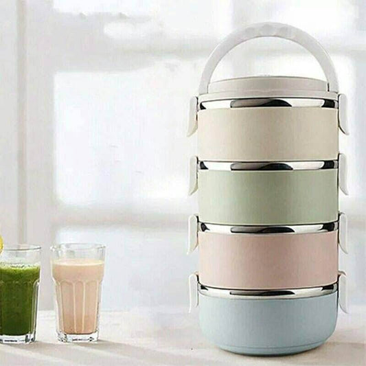 Steel Thermal Insulated Lunch Box (4 Tier) - DMC Wholesale