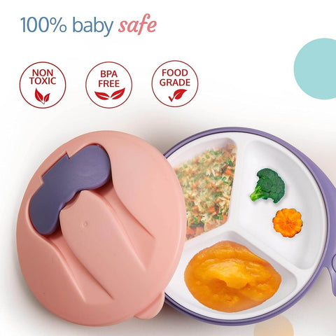 Dr Gym Baby Bowl BPA Free With Spoon And Fork - Alt View