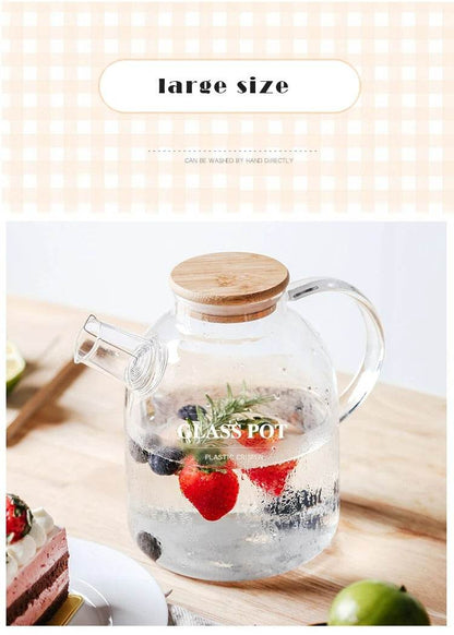 Elegant High Borosilicate Glass Water Jug (1.5L) - DMC Wholesale