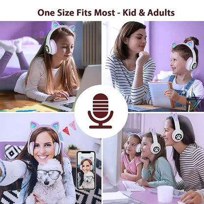 Cat Ear Bluetooth Headphones Headset