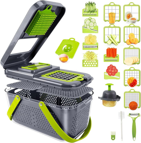 Multifunctional Vegetable Cutter (22pcs) - Alt View