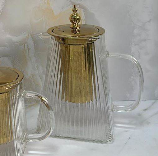 Heat-Resistant Glass Teapot (950ml)(Each) - DMC Wholesale