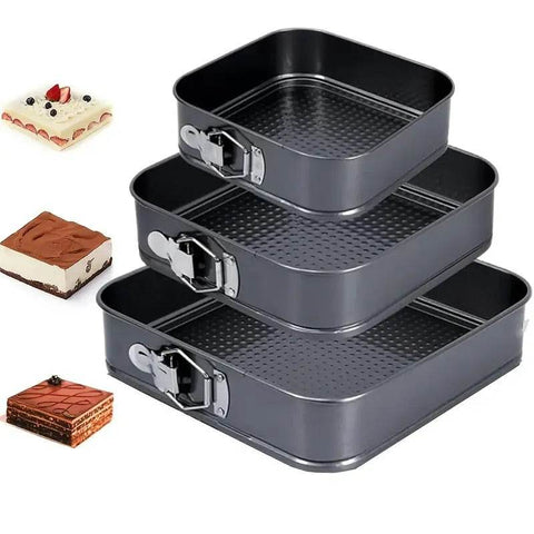 Square Variety Cake Mould Set (3 pcs) - Alt View