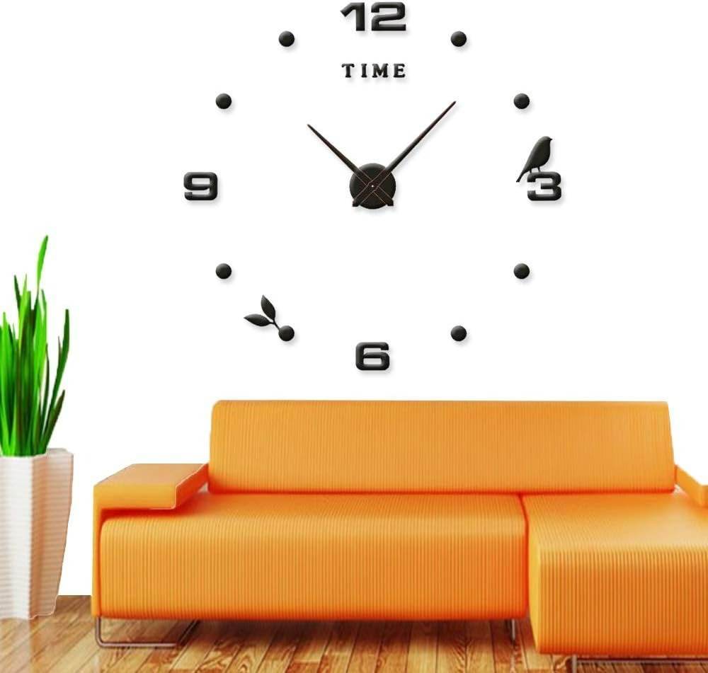 DIY Modern Bird 3D Wall Clock (Black)(60-70cm) - DMC Wholesale