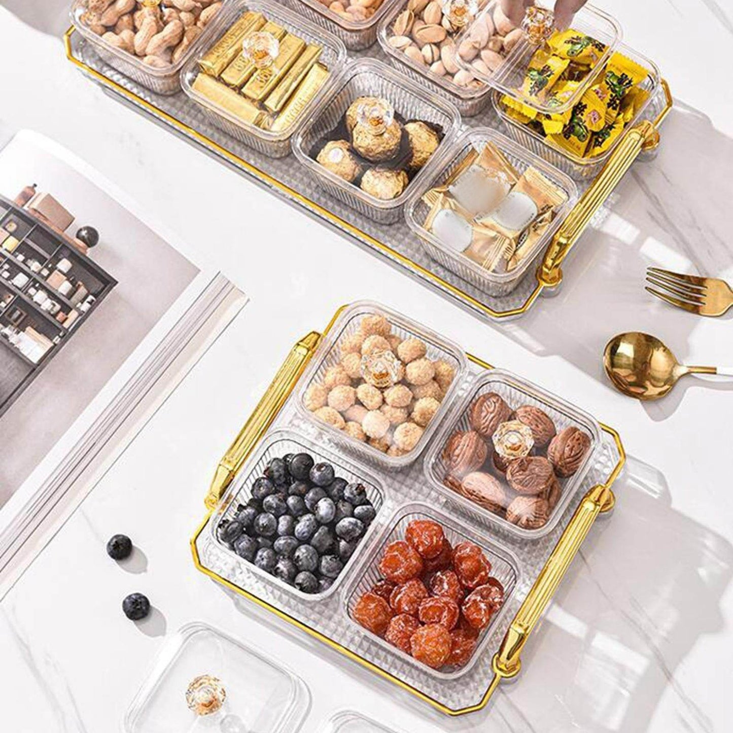 Multifunctional Snacks Dish Tray (8 Bowls) - DMC Wholesale