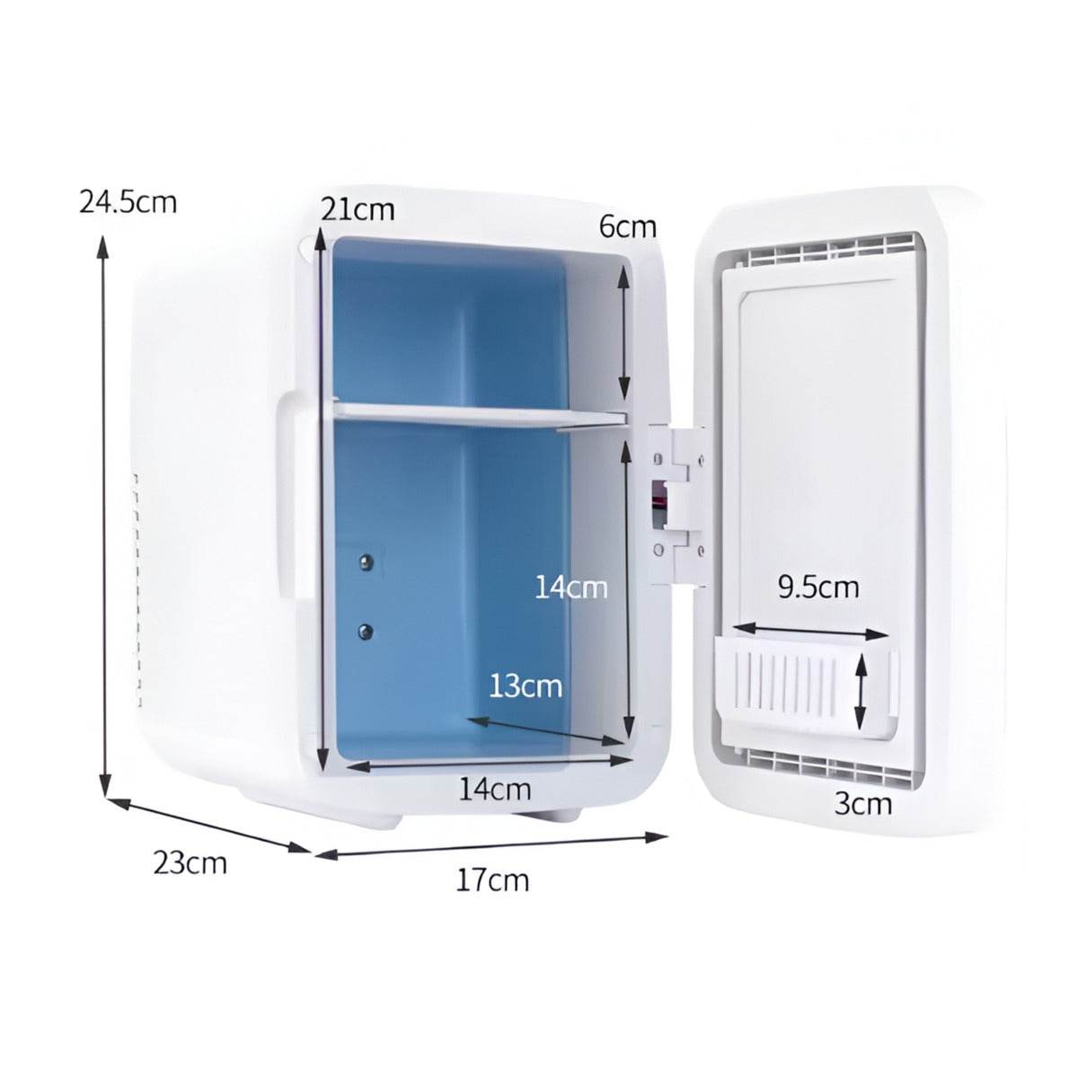 Indoor Mini Beauty Bar Fridge with LED Mirror (75W)(4L) - DMC Wholesale