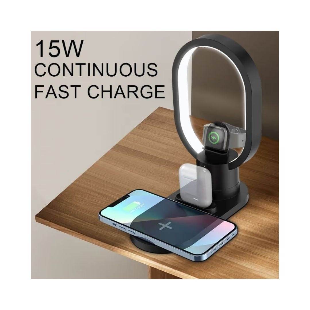 Magnetic 4in1 Wireless Charging Dock with Lamp (15W)(iPhone) - DMC Wholesale
