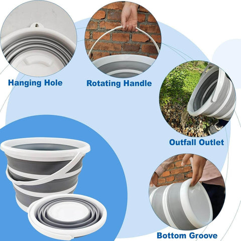 Collapsible Bucket With Handle (10L) - Alt View
