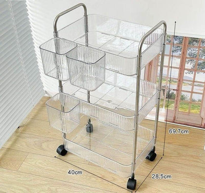 Multifunctional Home Storage Acrylic Trolley (3 Tier) - DMC Wholesale