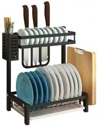 Kitchen Organiser Metal Shelf (40cm)(2 Tier) - DMC Wholesale