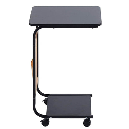 Side Table with Storage Bag and Wheels (C-Shape) - DMC Wholesale