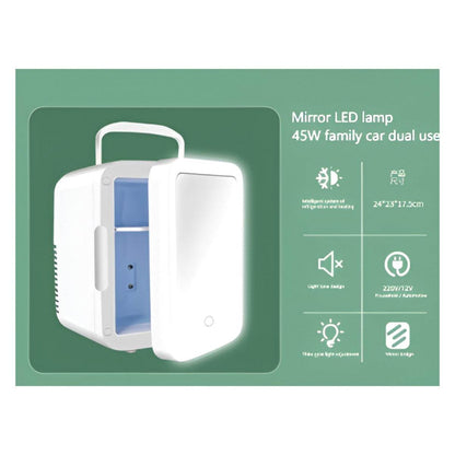 Portable Fridge with LED Mirror Light (4l) - DMC Wholesale