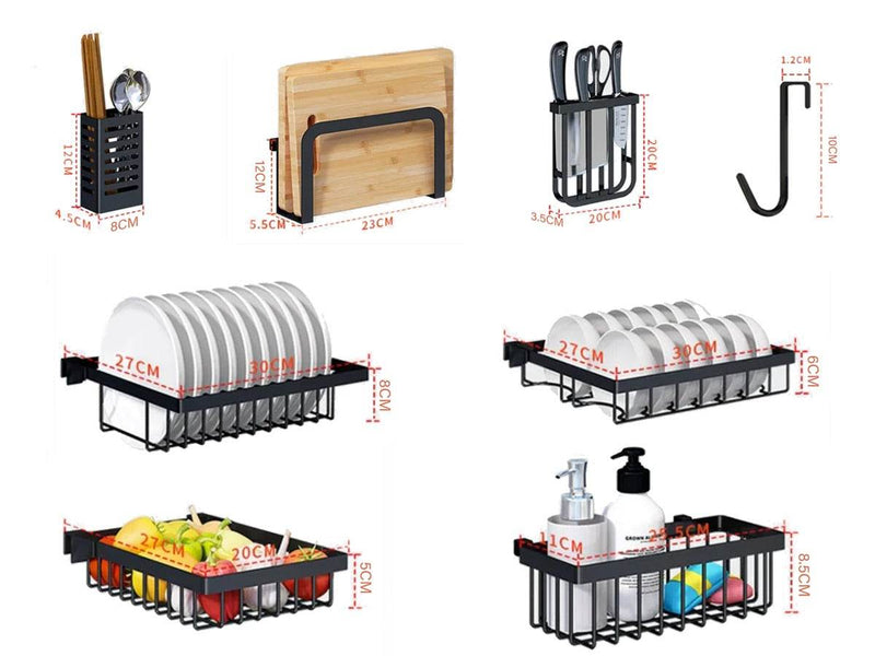 Over Sink Dish Drying Rack Kitchen Organizer (2 Tier)