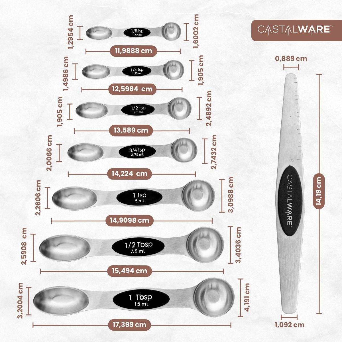 Magnetic Measuring Spoons Set - DMC Wholesale