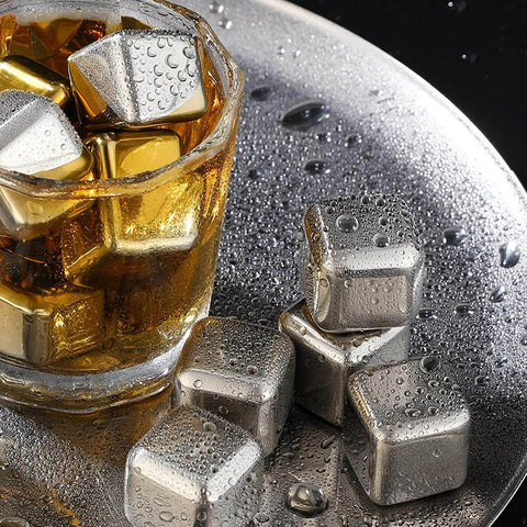 Reusable Stainless Steel Ice Cubes (8 pcs) - Alt View