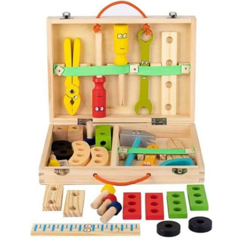 Kids Wooden Toolbox Kit - Alt View