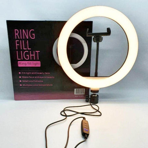 Modern 10 Inch LED Dimmable Selfie Ring Light (Without Stand) - Alt View