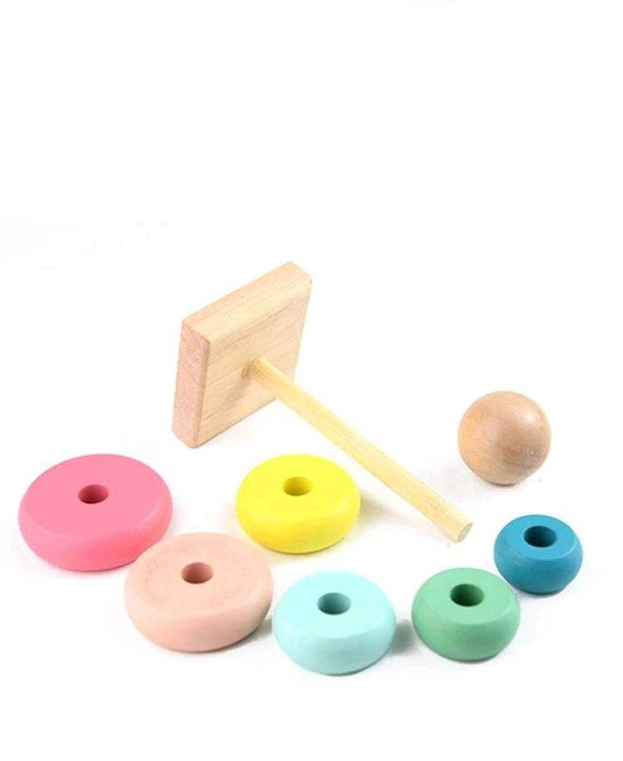 Colourful Wooden Stacking Tower (Small) - DMC Wholesale