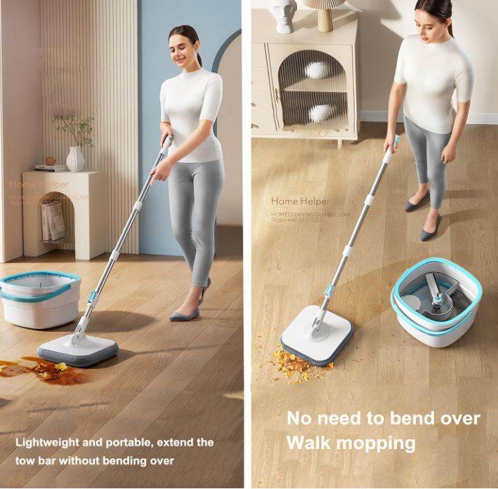 Microfiber Spin Mop & Bucket Floor Cleaning System - DMC Wholesale