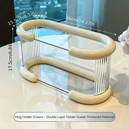 Modern Cosmetic Organising Display Shelf (2 Tier) - DMC Wholesale