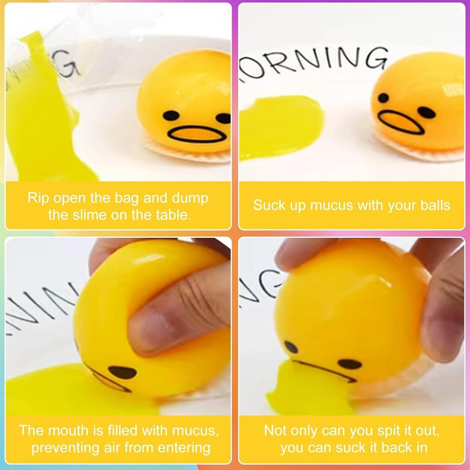 Egg Yolk Pressure Ball Squeeze Toy (Each) - DMC Wholesale