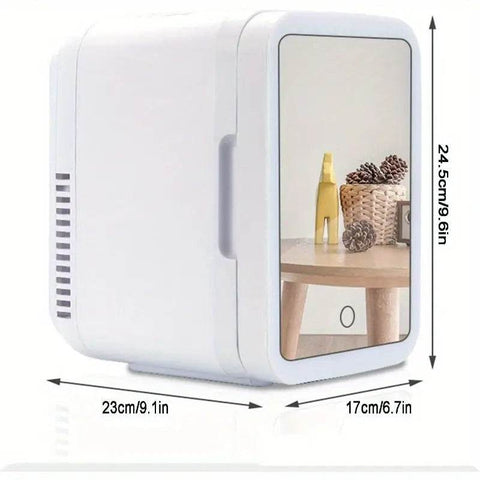Indoor Mini Beauty Bar Fridge with LED Mirror (75W)(4L)