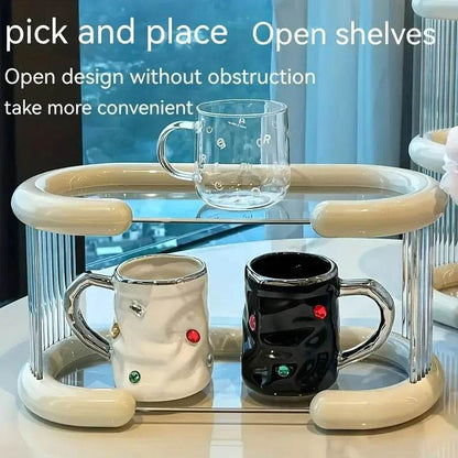 Modern Cosmetic Organising Display Shelf (2 Tier) - DMC Wholesale