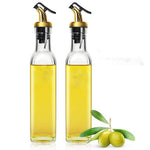 Square Glass Oil Bottle (2pcs)(500ml)