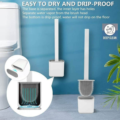 Silicone Flex Toilet Brush With Holder - DMC Wholesale