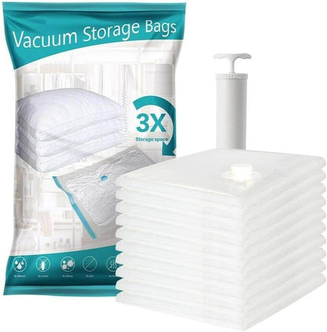 Double Seal Zipper Bag Set With Pump (10 pcs)