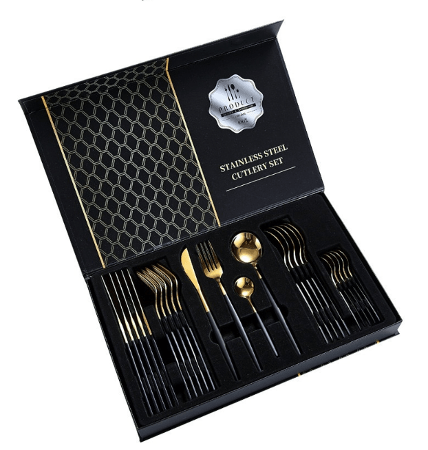 Hight Quality Polished Cutlery Set (24 pcs)(Silver)