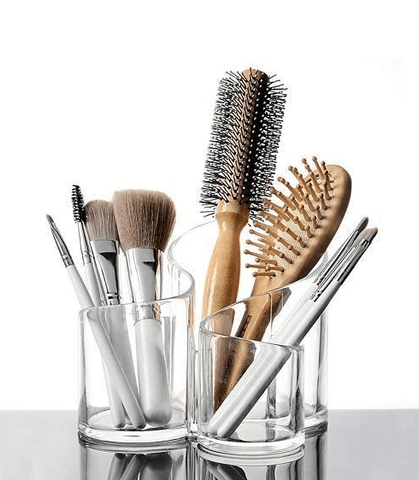 Acrylic Three Compartment Make-Up Organiser - Alt View