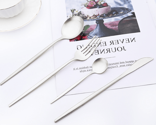 Polished Cutlery Set (24 pcs)(Silver) - DMC Wholesale