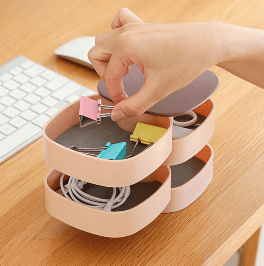 Jewellery Box with Mirror (4 Tier) - DMC Wholesale