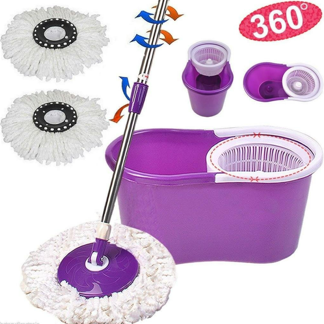 Rotating 360 Magic Spin Mop And Plastic Bucket Set