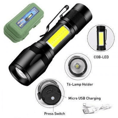 USB Rechargeable Mini Torch - Alt View