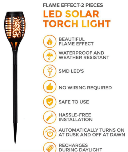 Solar Garden Flame Torch Light (4 pcs) - DMC Wholesale