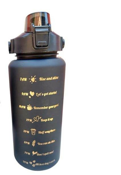 Motivational Bottle (2L)(Black) - DMC Wholesale