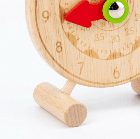 Wooden Cognitive Mini Clock - Alt View