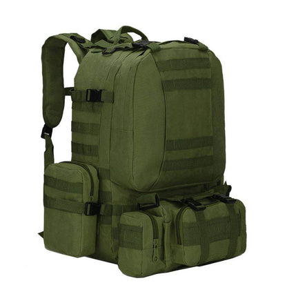Travel Camping Bag With Three Molle Bags (Green) - DMC Wholesale