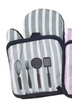 Kitchen Oven Mittens (Striped)(2pcs) - DMC Wholesale