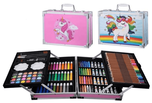 Unicorn Art Set With Aluminum Casing (145pc) - DMC Wholesale