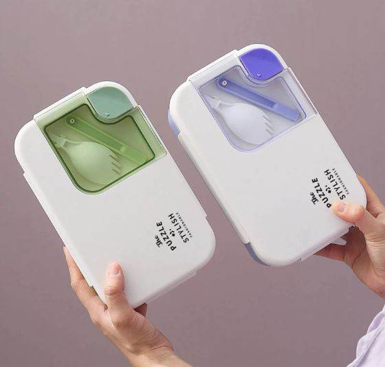 Microwaveable Lunch Box (Double Layer) - DMC Wholesale